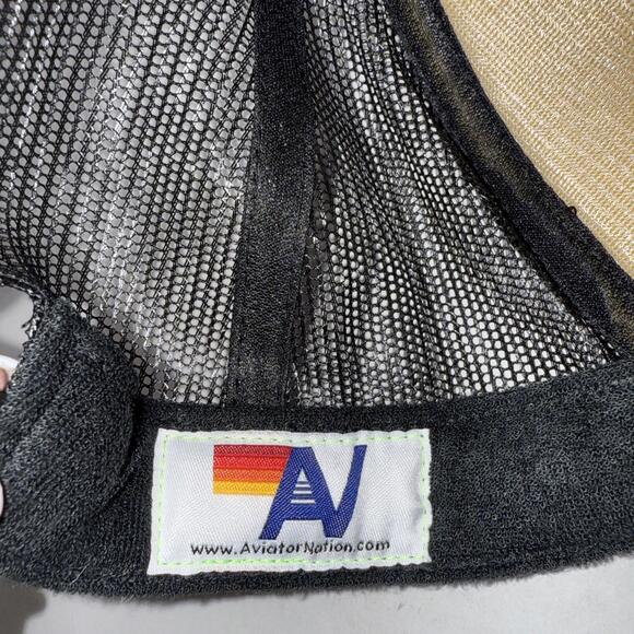 AVIATOR NATION Vintage Smiley Face 🙂 Trucker Hat (Black) SoulCycle - Picture 9 of 12